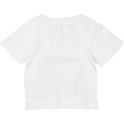 Mini boys white Los Angeles print t-shirt